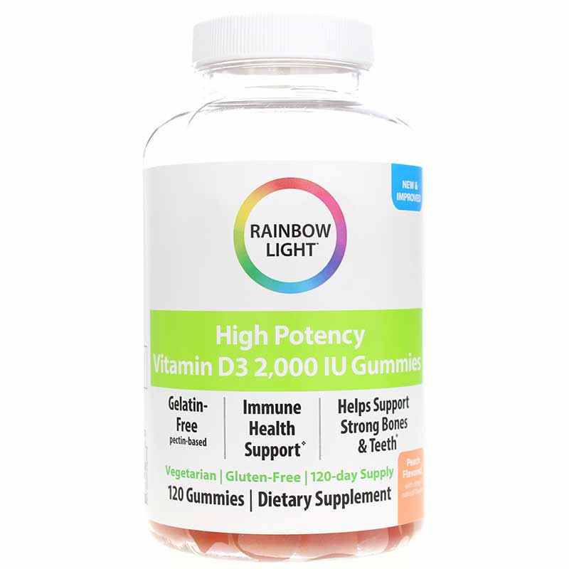 High Potency Vitamin D3 2,000 IU Gummies, Rainbow Light